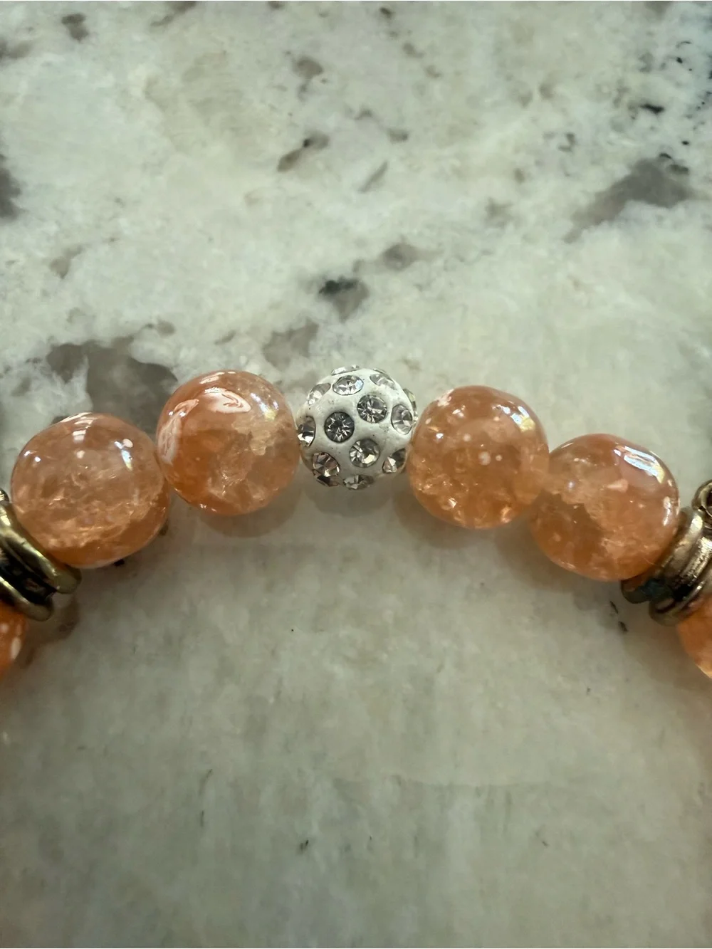 Handcrafted Charm Speckled Glass Beaded Bracelet Tassels elephant leaf‎ stretch